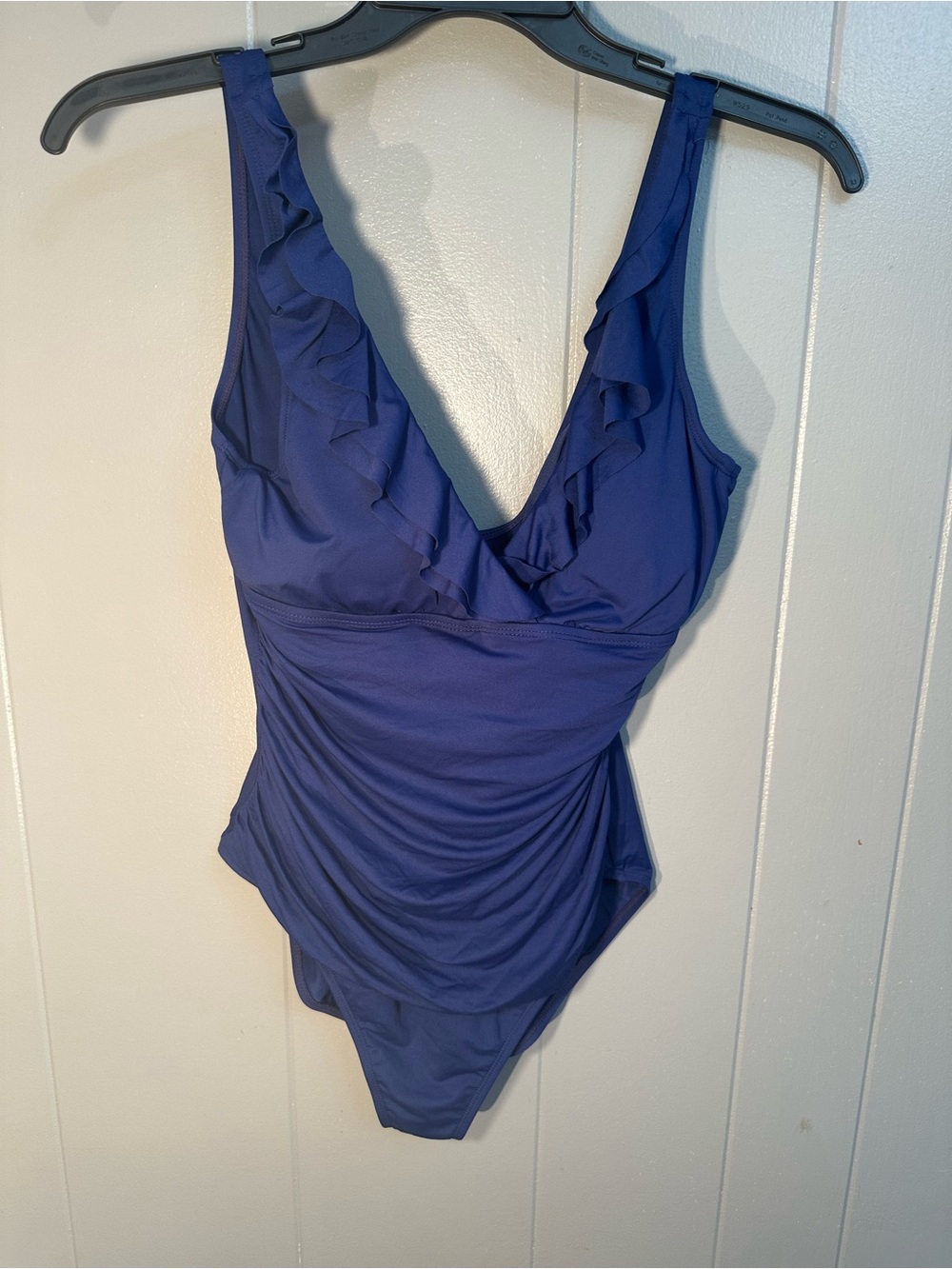Lauren by Ralph Lauren Navy blue Ruffled V-Neck One-Piece Swim - Picture 8 of 8